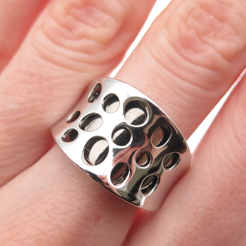 Ross Simons 925 Sterling Silver Modernist Ring Size 9.25